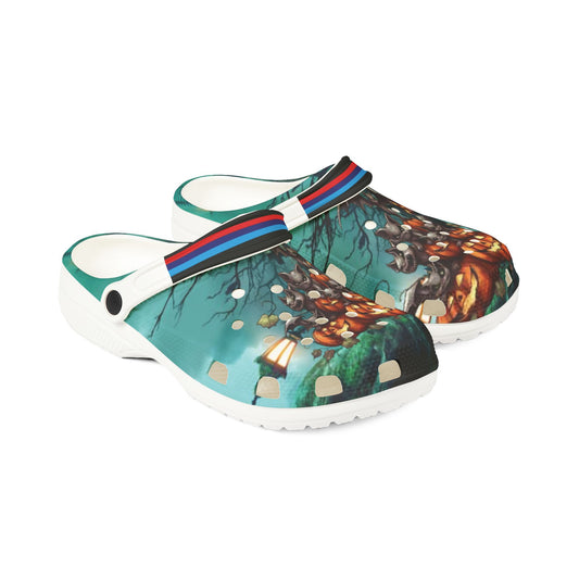 Halloween Themed EVA Foam Shoes, Perfect for Costume Parties, Pumpkin Design Crocs, Festive Clogs, Unique Footwear Gift