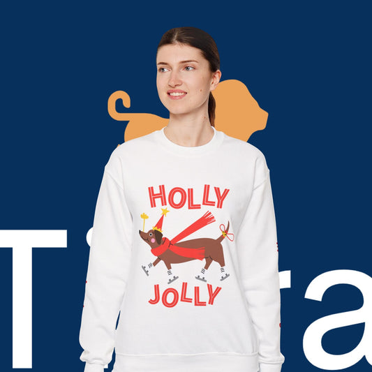 Christmas Dog Lover Crewneck Sweatshirt - Jingle & Joy Design
