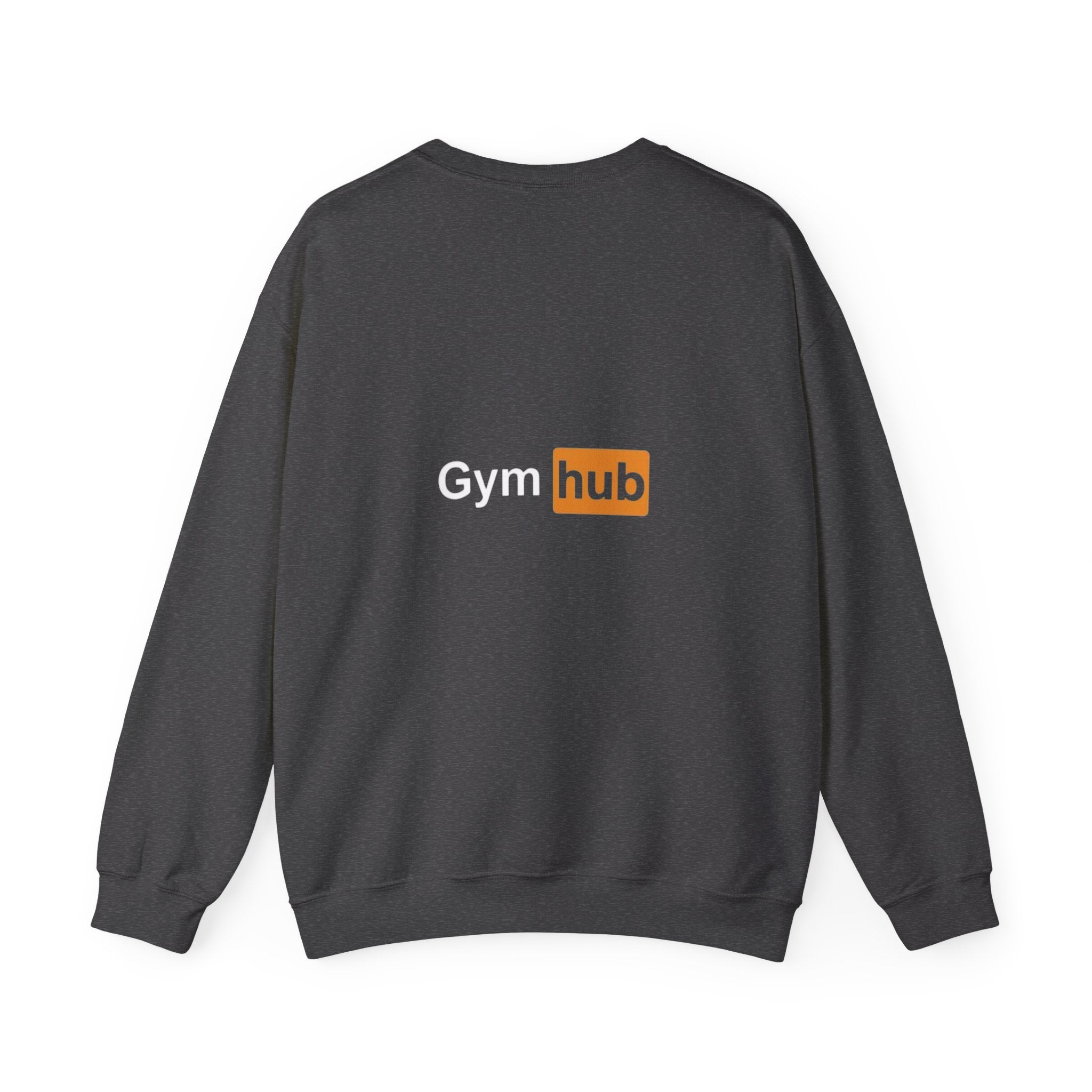 Gym Hub Crewneck Sweatshirt — Funny Fitness Dumbbell Design