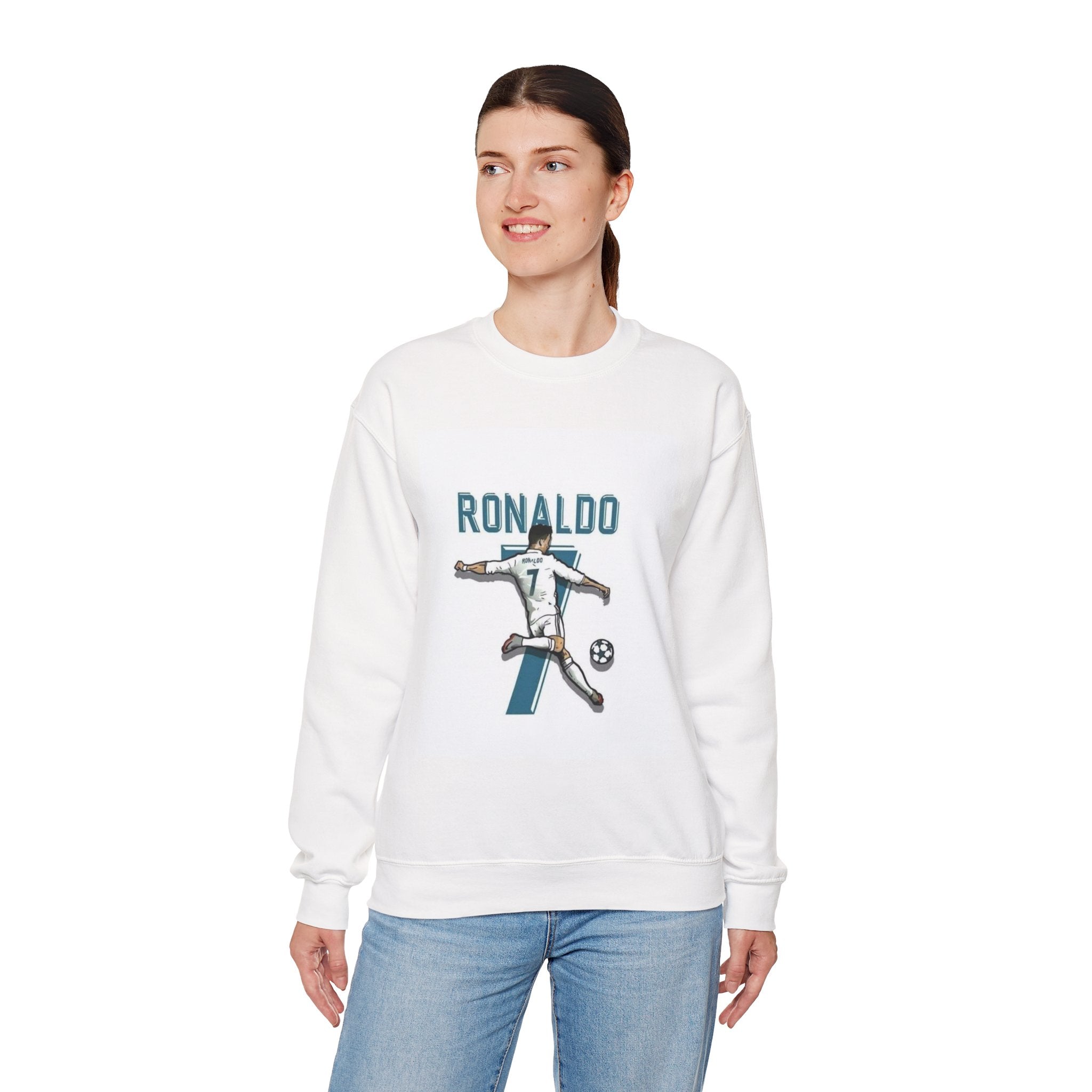 Soccer Player Number 7 Crewneck Sweatshirt — 'Ronaldo' Graphic