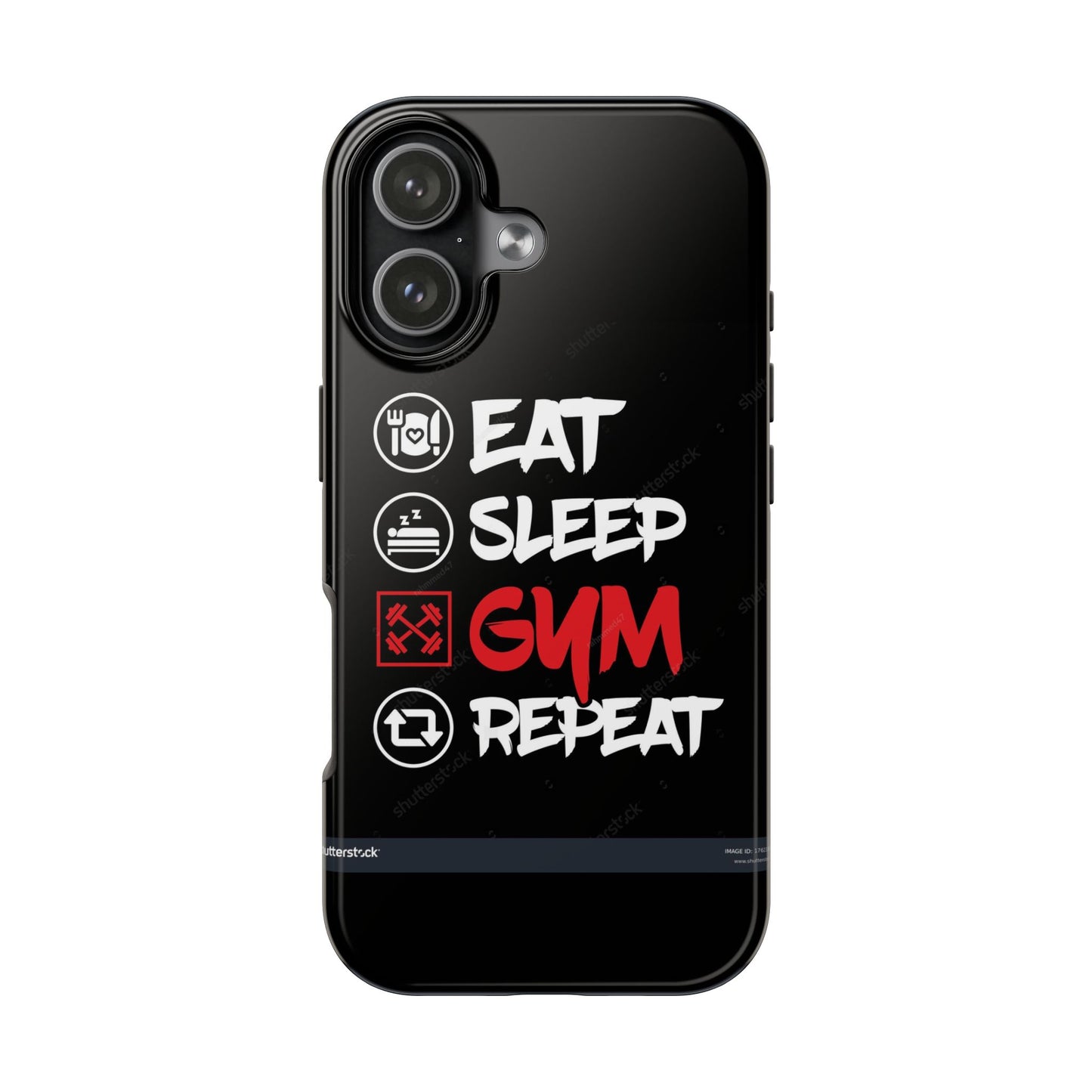 Durable Gym Phone Cases | Eat Sleep Gym Repeat Design, Sports Gift, Fitness Accessory, Workout Phone Cover, Gym Lover Phone Case