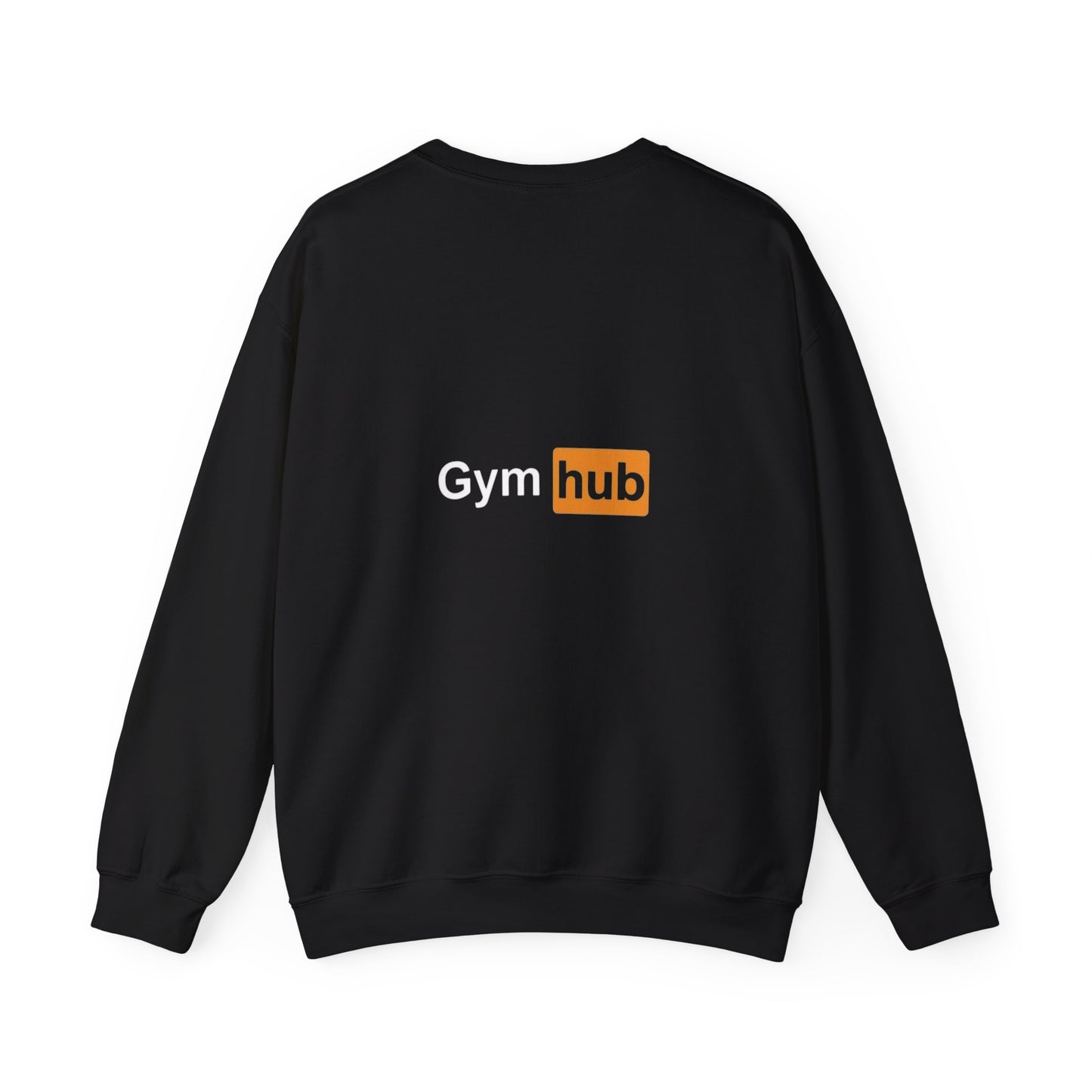 Gym Hub Crewneck Sweatshirt — Funny Fitness Dumbbell Design