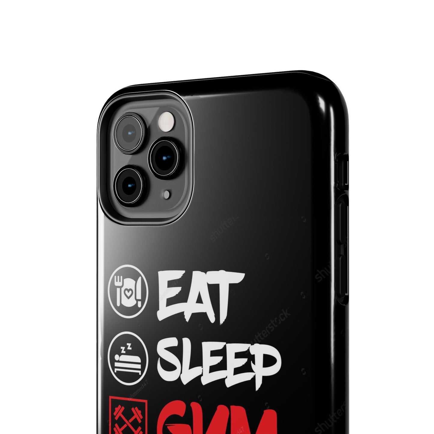 Durable Gym Phone Cases | Eat Sleep Gym Repeat Design, Sports Gift, Fitness Accessory, Workout Phone Cover, Gym Lover Phone Case