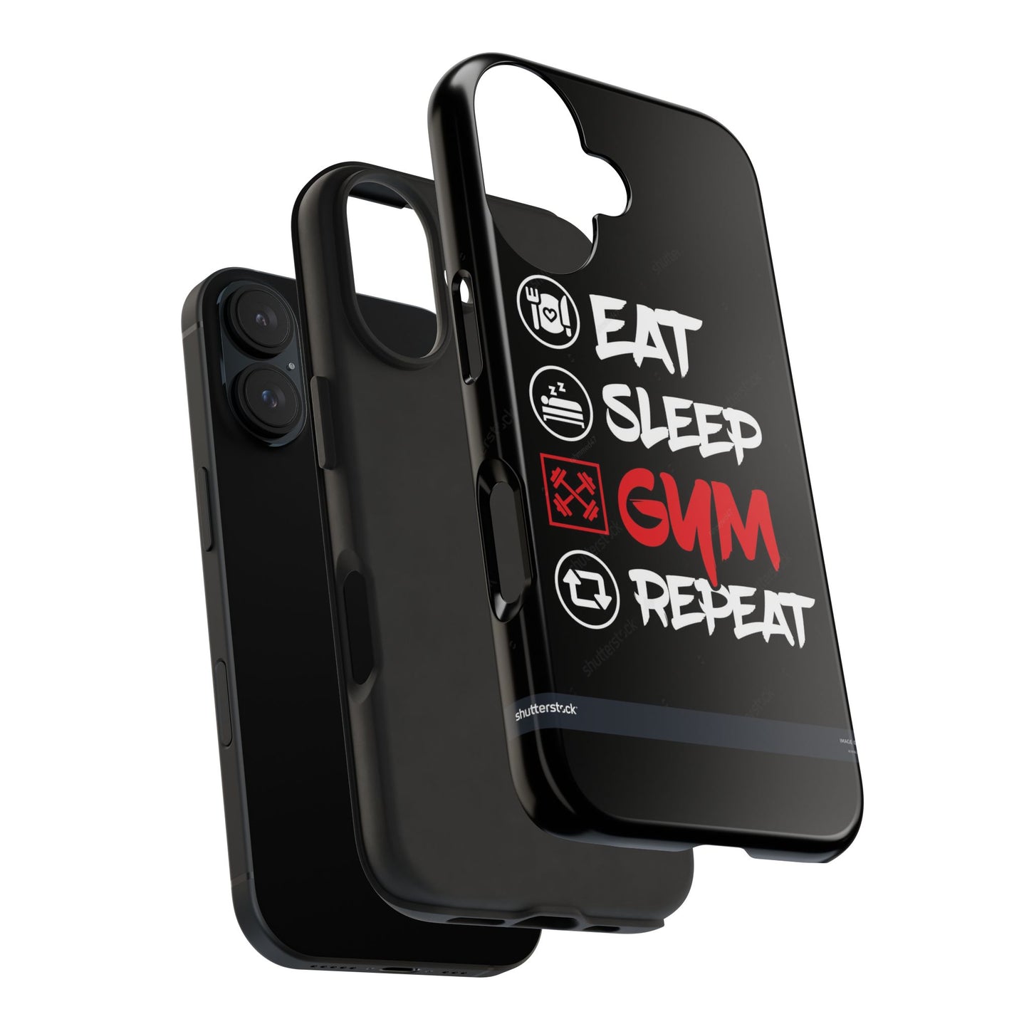 Durable Gym Phone Cases | Eat Sleep Gym Repeat Design, Sports Gift, Fitness Accessory, Workout Phone Cover, Gym Lover Phone Case