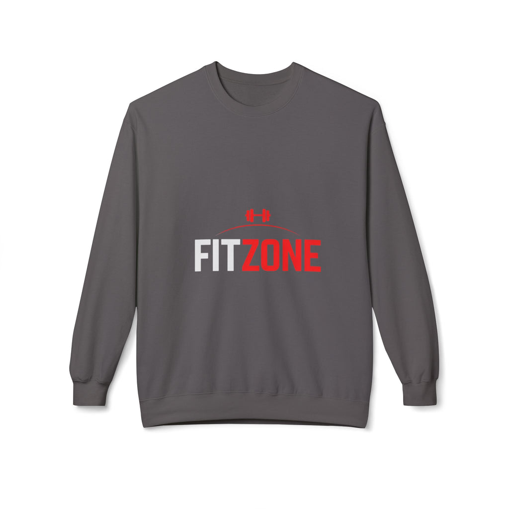 Fit Zone Motivational Crewneck Sweatshirt: Unisex Workout Apparel, Fitness Gift, Cozy Loungewear, Gym Essentials, Athleisure Fashion
