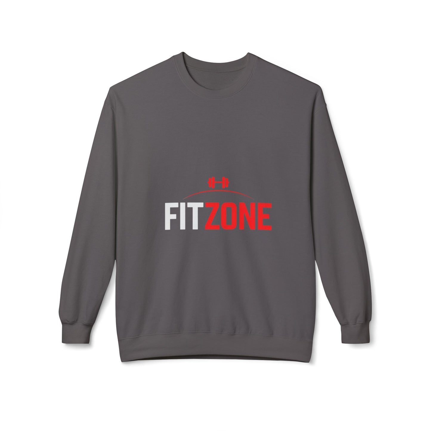 Fit Zone Motivational Crewneck Sweatshirt: Unisex Workout Apparel, Fitness Gift, Cozy Loungewear, Gym Essentials, Athleisure Fashion
