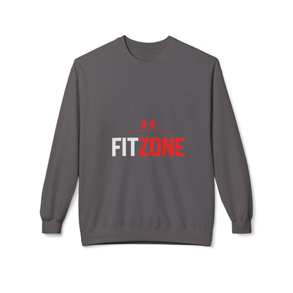 Fit Zone Motivational Crewneck Sweatshirt: Unisex Workout Apparel, Fitness Gift, Cozy Loungewear, Gym Essentials, Athleisure Fashion