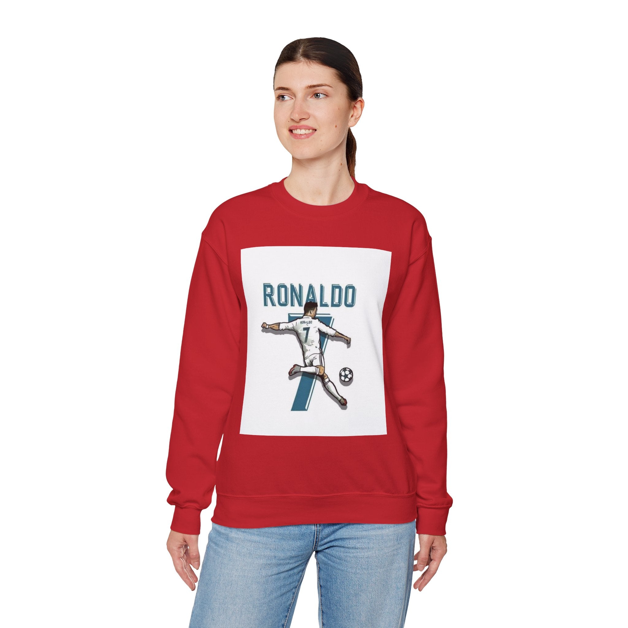 Soccer Player Number 7 Crewneck Sweatshirt — 'Ronaldo' Graphic