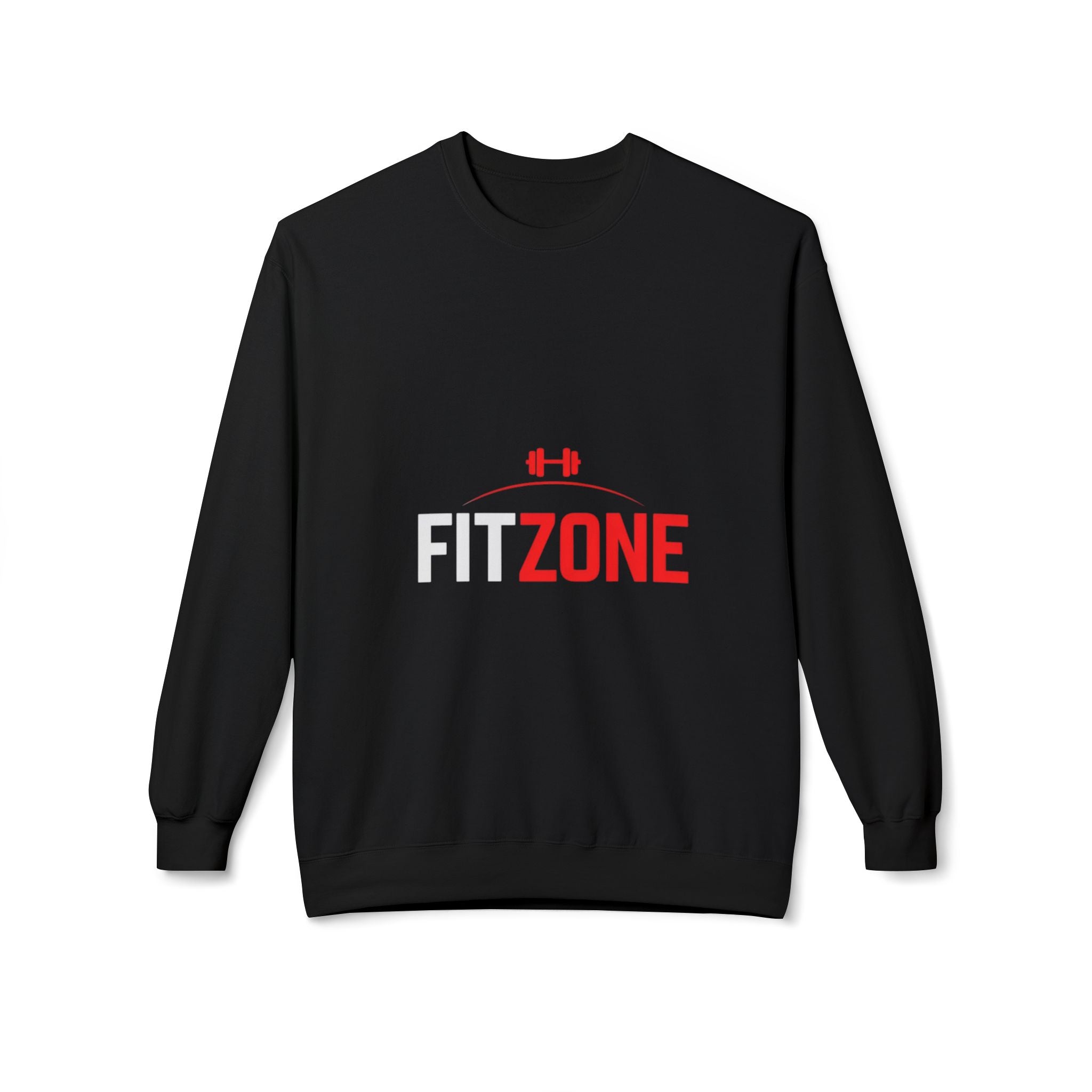Fit Zone Motivational Crewneck Sweatshirt: Unisex Workout Apparel, Fitness Gift, Cozy Loungewear, Gym Essentials, Athleisure Fashion