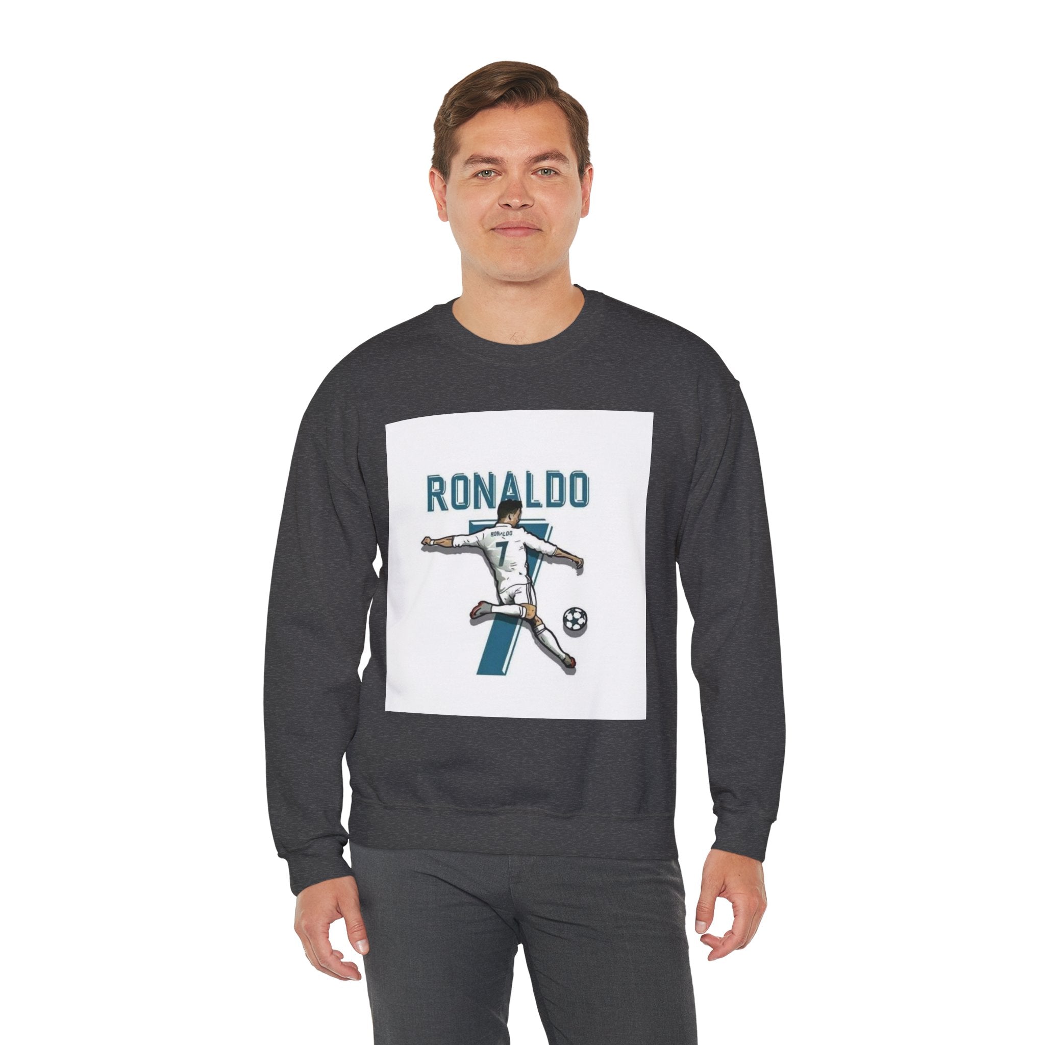 Soccer Player Number 7 Crewneck Sweatshirt — 'Ronaldo' Graphic