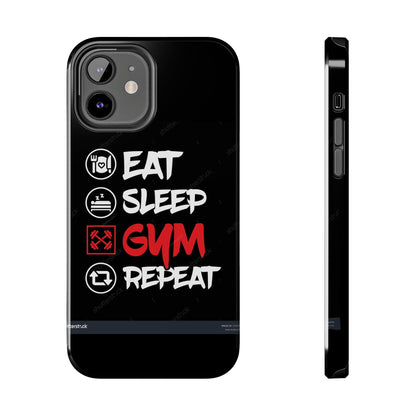Durable Gym Phone Cases | Eat Sleep Gym Repeat Design, Sports Gift, Fitness Accessory, Workout Phone Cover, Gym Lover Phone Case