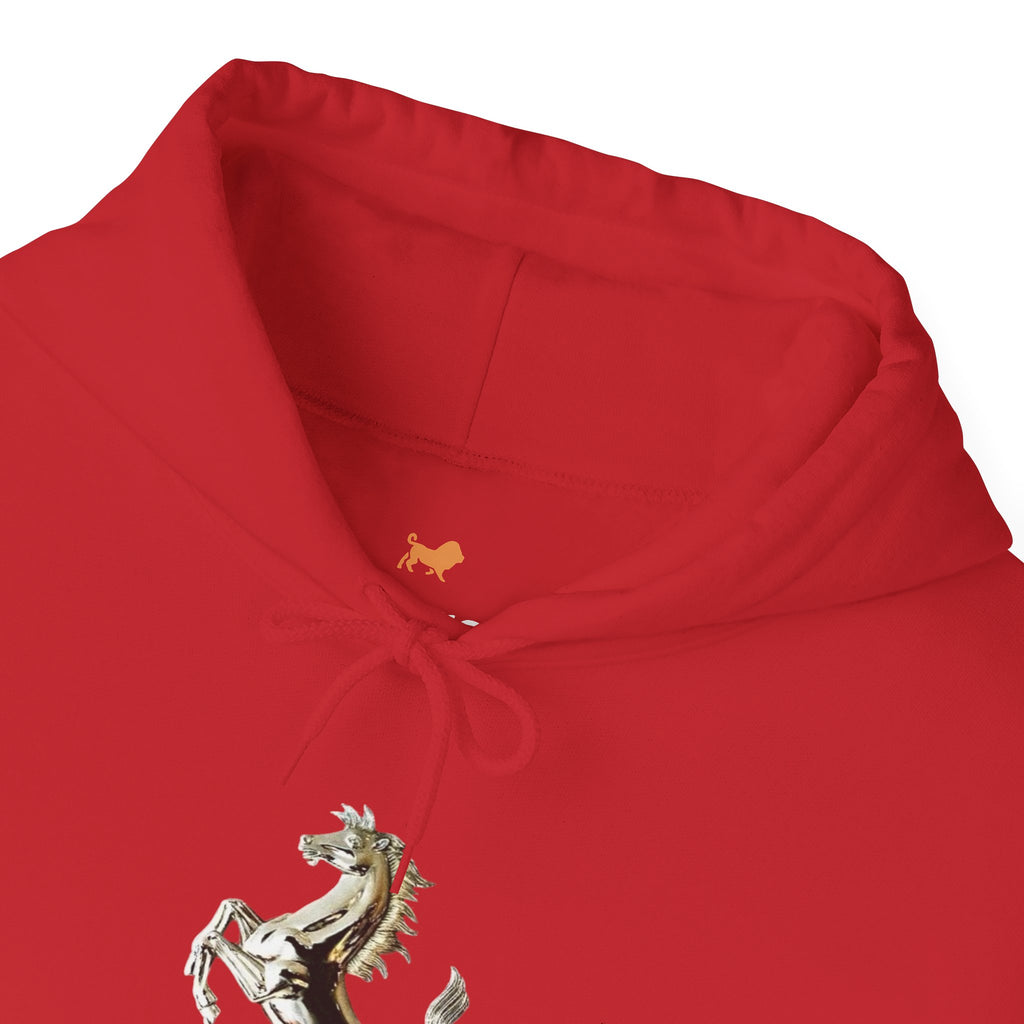 Ferrari Racing Hoodie – Prancing Horse & Ayrton Senna Retro F1 Graphic