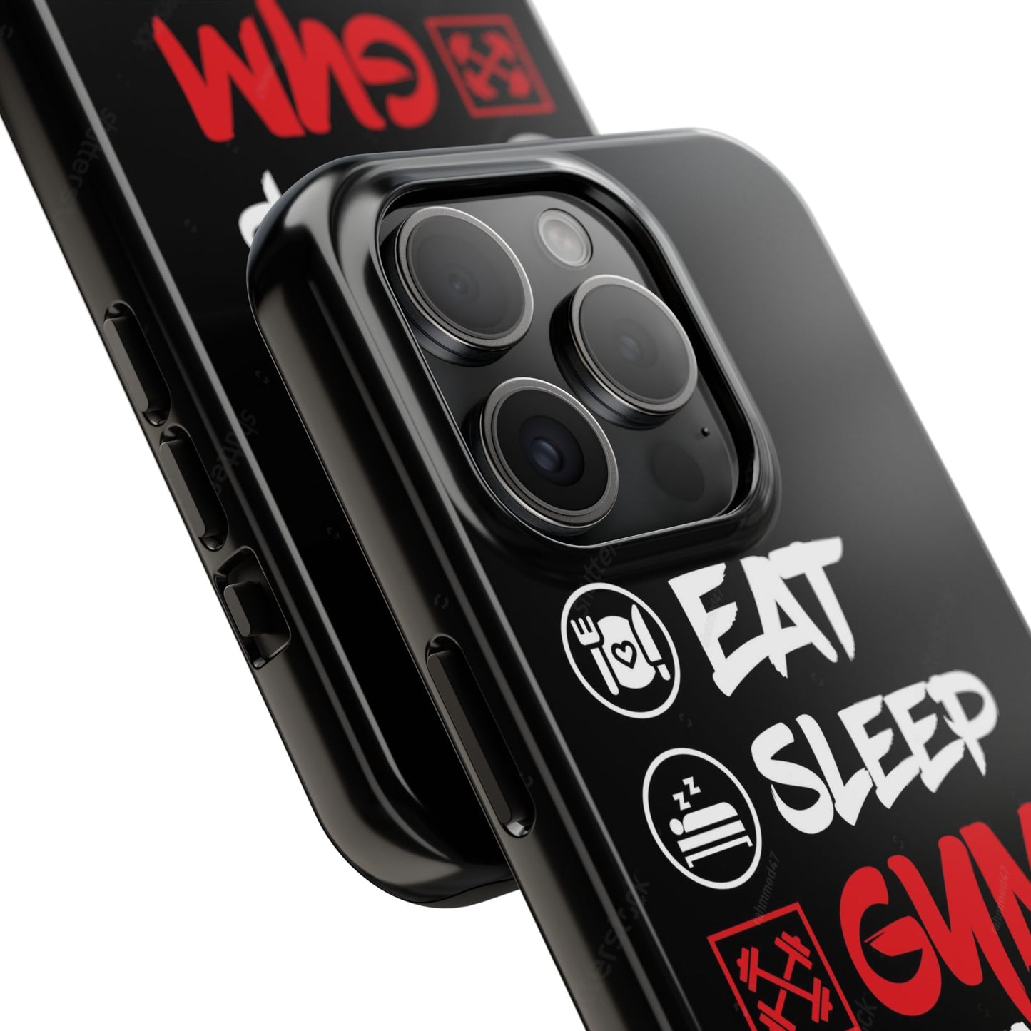 Durable Gym Phone Cases | Eat Sleep Gym Repeat Design, Sports Gift, Fitness Accessory, Workout Phone Cover, Gym Lover Phone Case