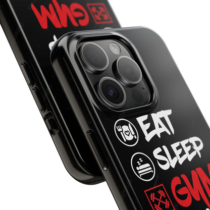 Durable Gym Phone Cases | Eat Sleep Gym Repeat Design, Sports Gift, Fitness Accessory, Workout Phone Cover, Gym Lover Phone Case