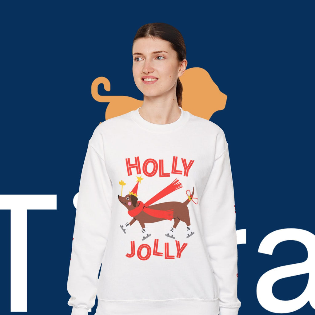 Christmas Dog Lover Crewneck Sweatshirt - Jingle & Joy Design