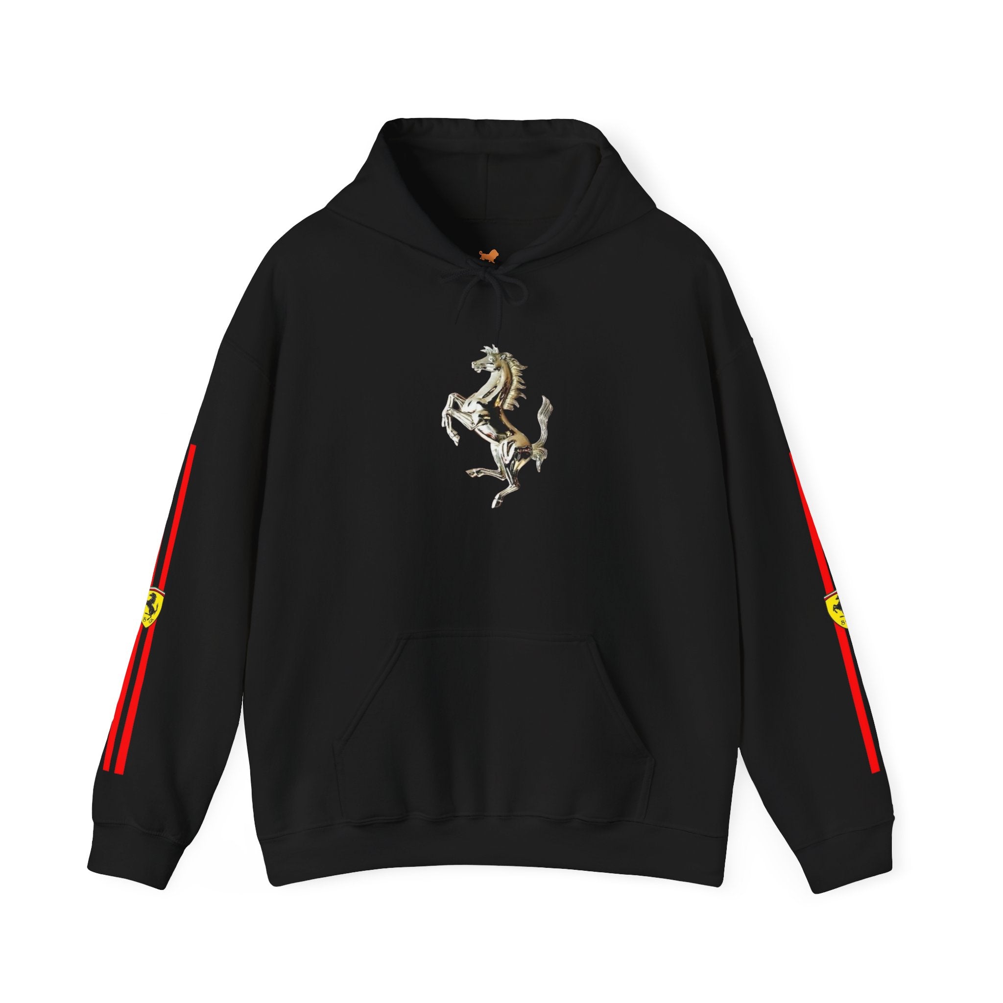 Ferrari Racing Hoodie – Prancing Horse & Ayrton Senna Retro F1 Graphic