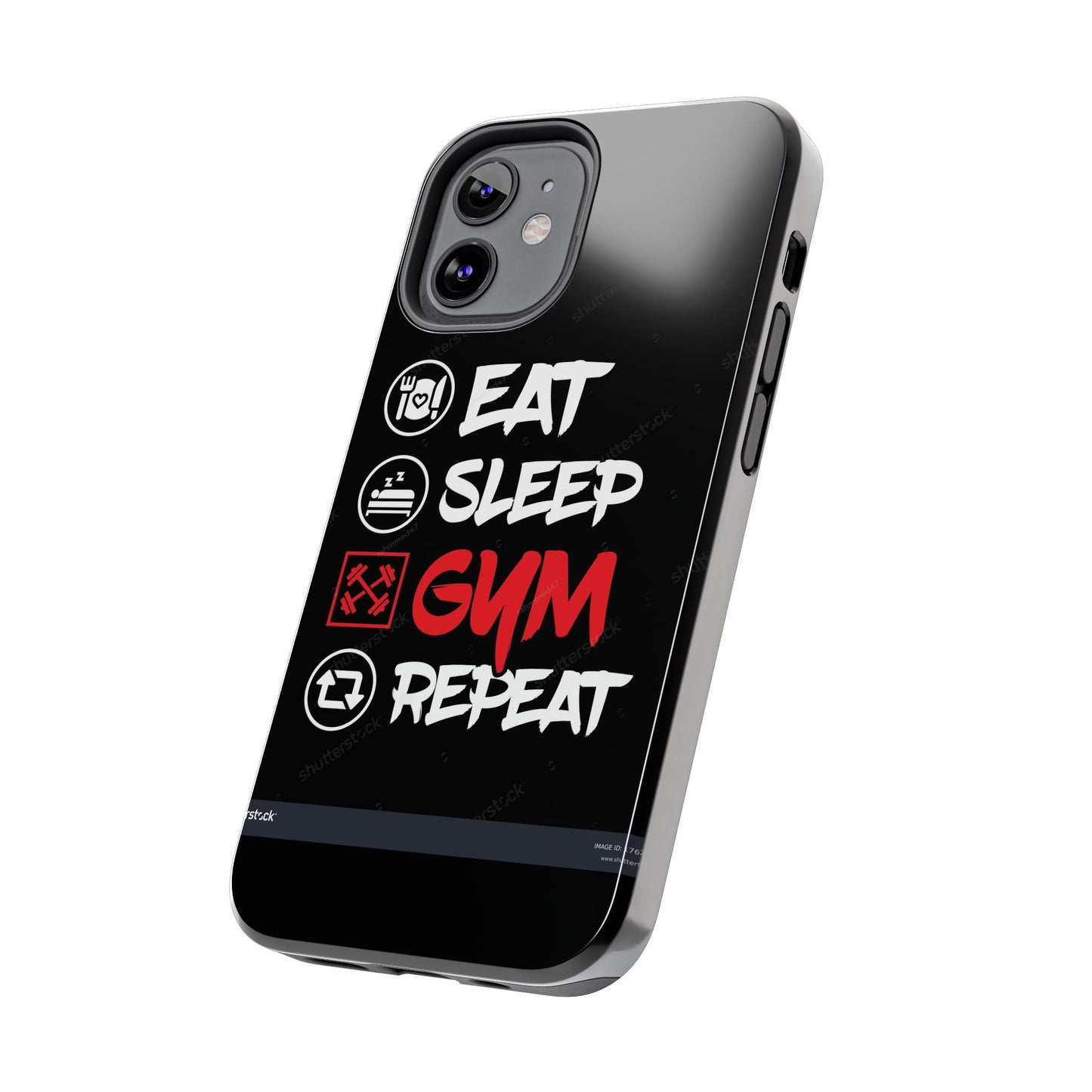 Durable Gym Phone Cases | Eat Sleep Gym Repeat Design, Sports Gift, Fitness Accessory, Workout Phone Cover, Gym Lover Phone Case