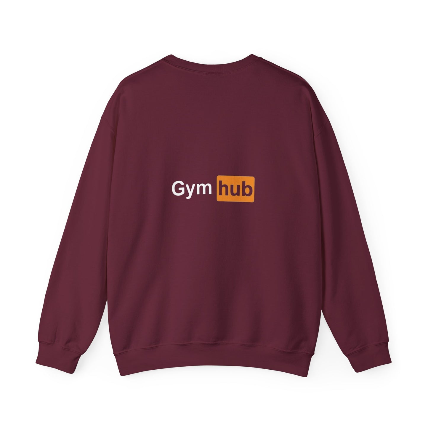 Gym Hub Crewneck Sweatshirt — Funny Fitness Dumbbell Design