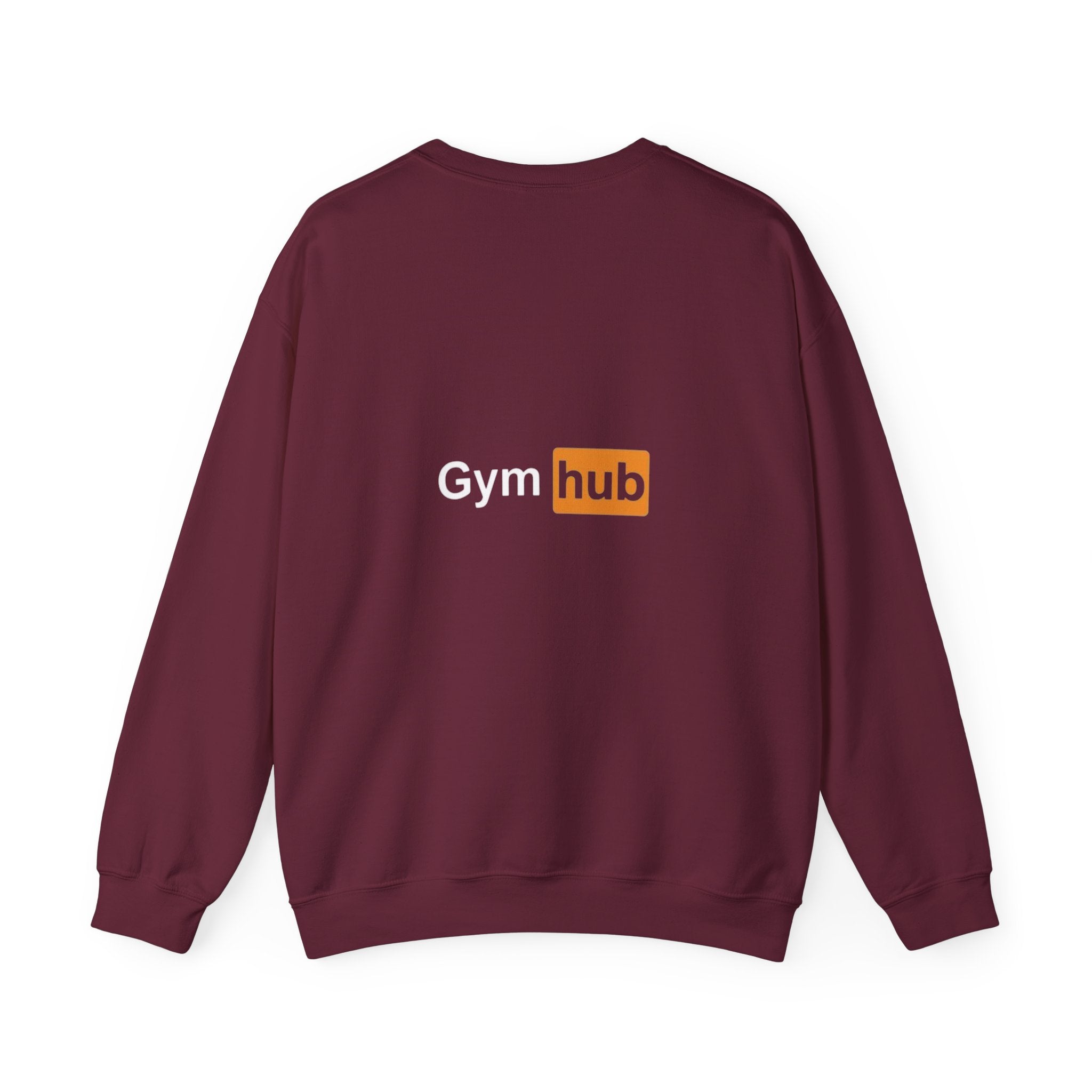 Gym Hub Crewneck Sweatshirt — Funny Fitness Dumbbell Design