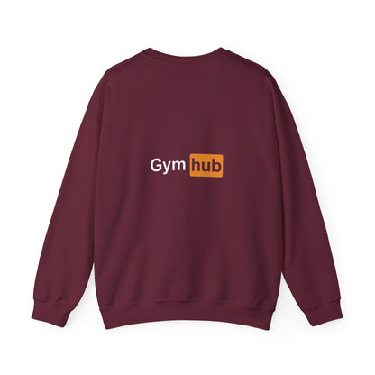 Gym Hub Crewneck Sweatshirt — Funny Fitness Dumbbell Design