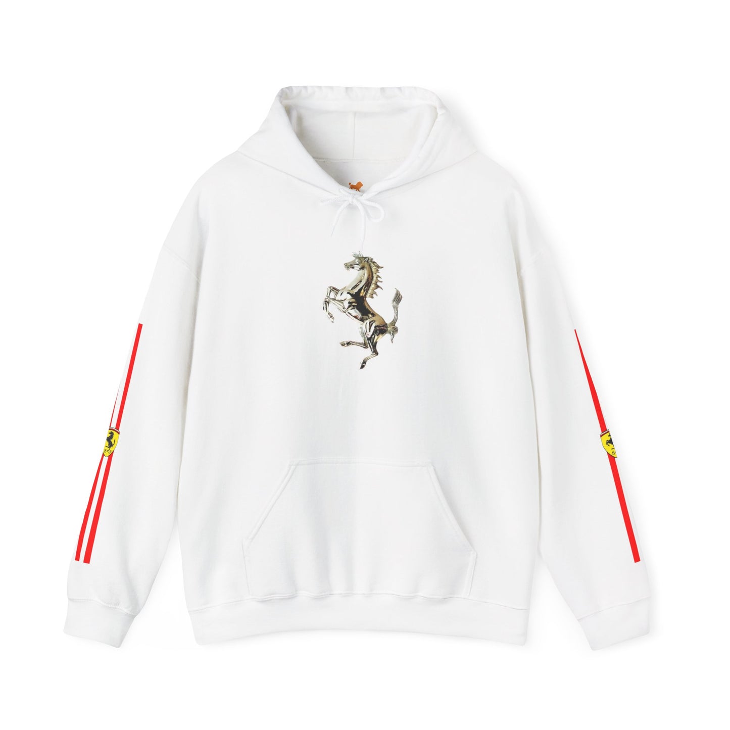 Ferrari Racing Hoodie – Prancing Horse & Ayrton Senna Retro F1 Graphic