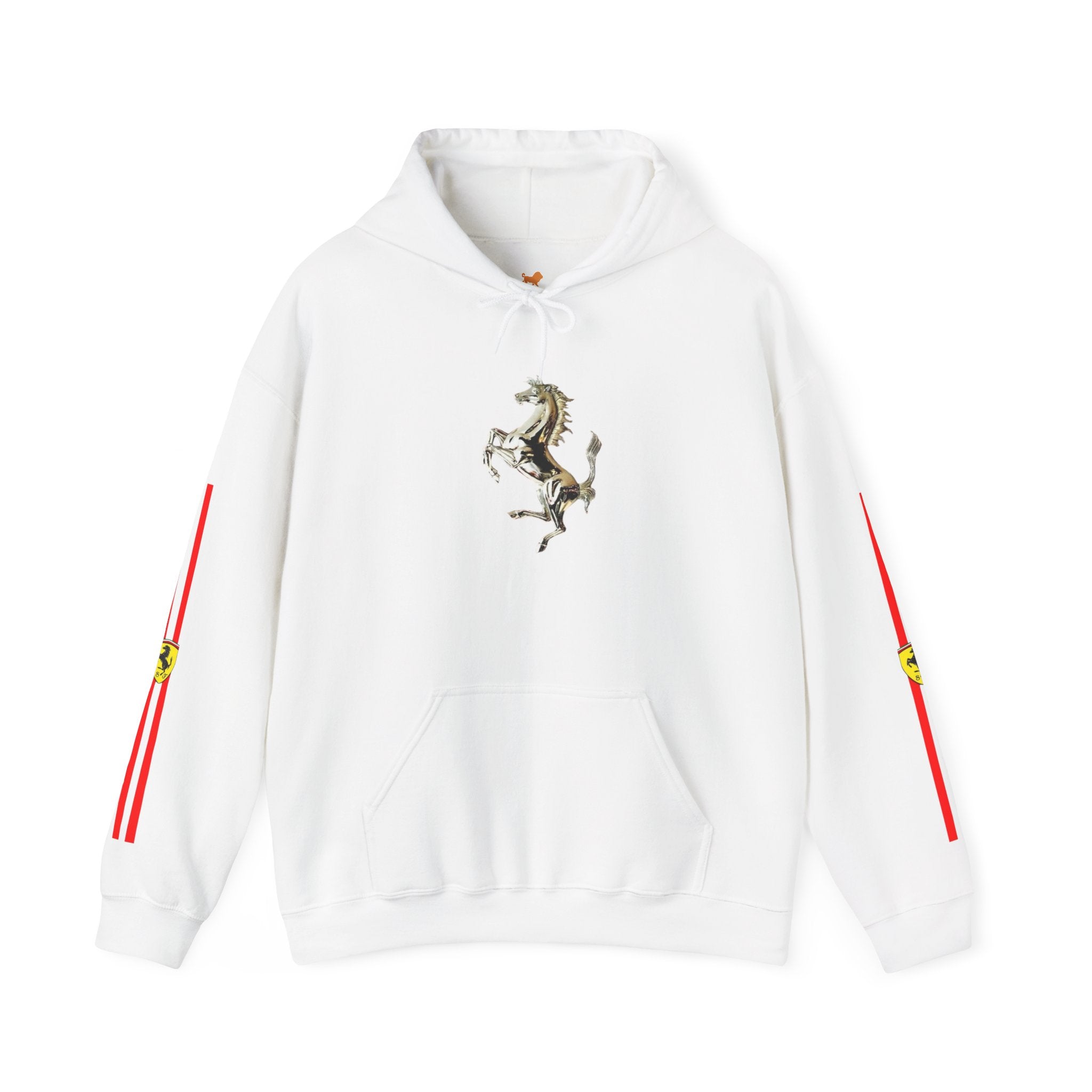 Ferrari Racing Hoodie – Prancing Horse & Ayrton Senna Retro F1 Graphic