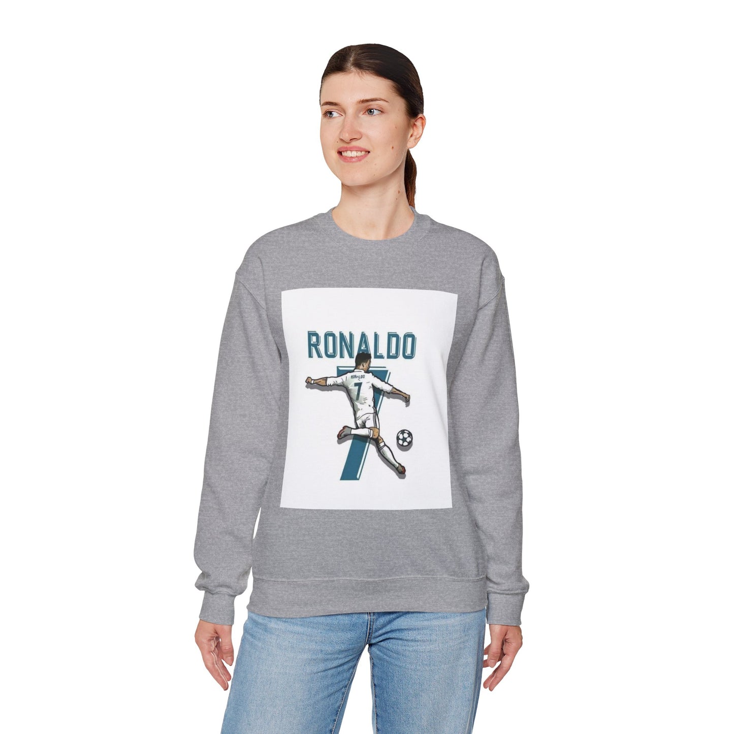 Soccer Player Number 7 Crewneck Sweatshirt — 'Ronaldo' Graphic