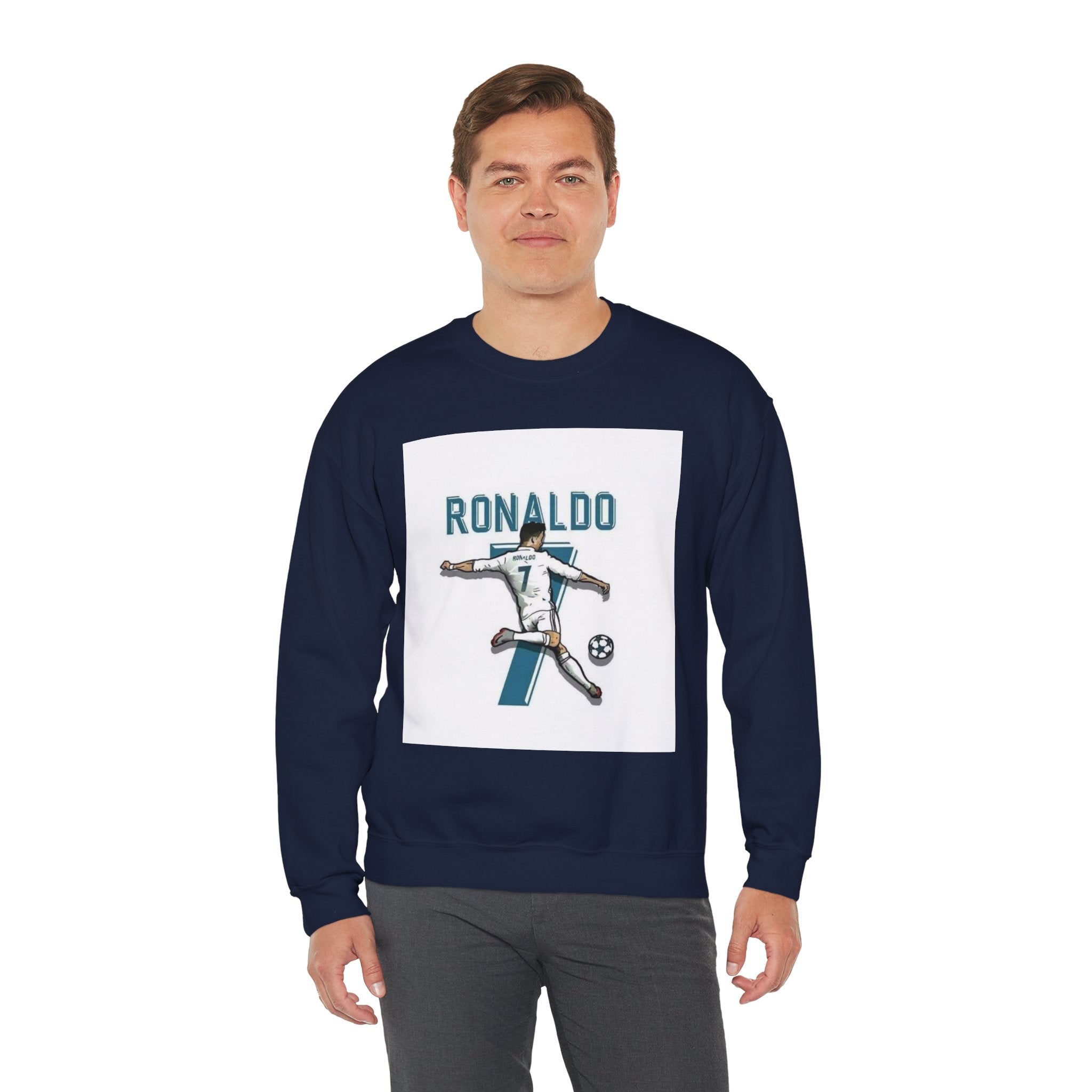 Soccer Player Number 7 Crewneck Sweatshirt — 'Ronaldo' Graphic
