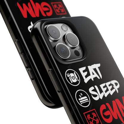 Durable Gym Phone Cases | Eat Sleep Gym Repeat Design, Sports Gift, Fitness Accessory, Workout Phone Cover, Gym Lover Phone Case