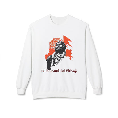 Shivaji Tribute Crewneck Sweatshirt – Jai Bhavani Jai Shivaji Graphic