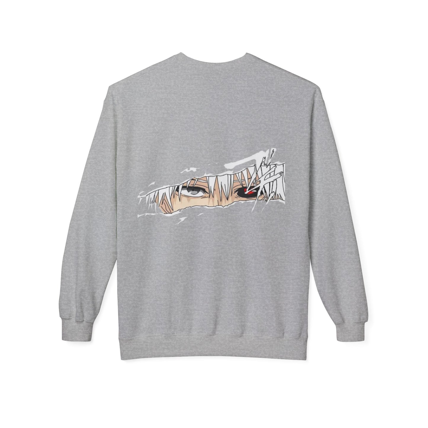 Anime Eyes Crewneck Sweatshirt — Split-Panel Manga Character Faces