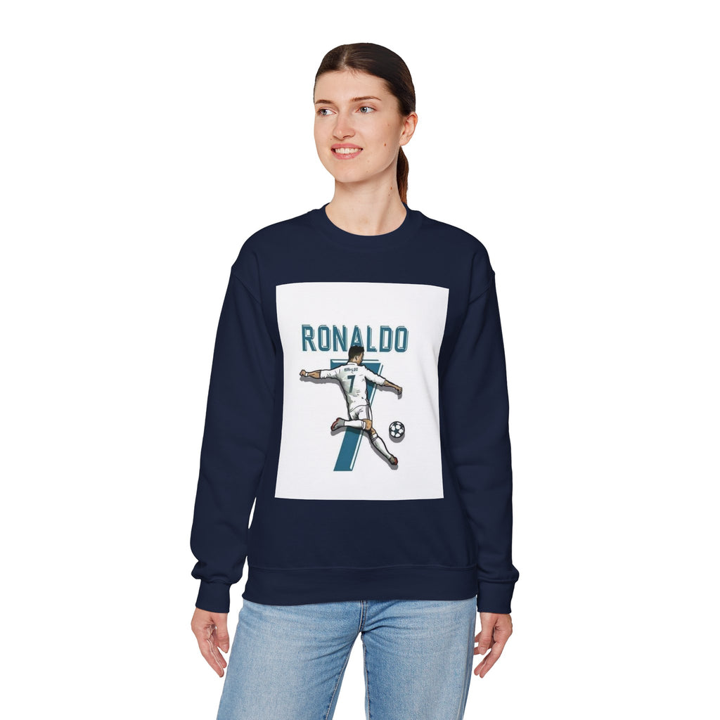 Soccer Player Number 7 Crewneck Sweatshirt — 'Ronaldo' Graphic