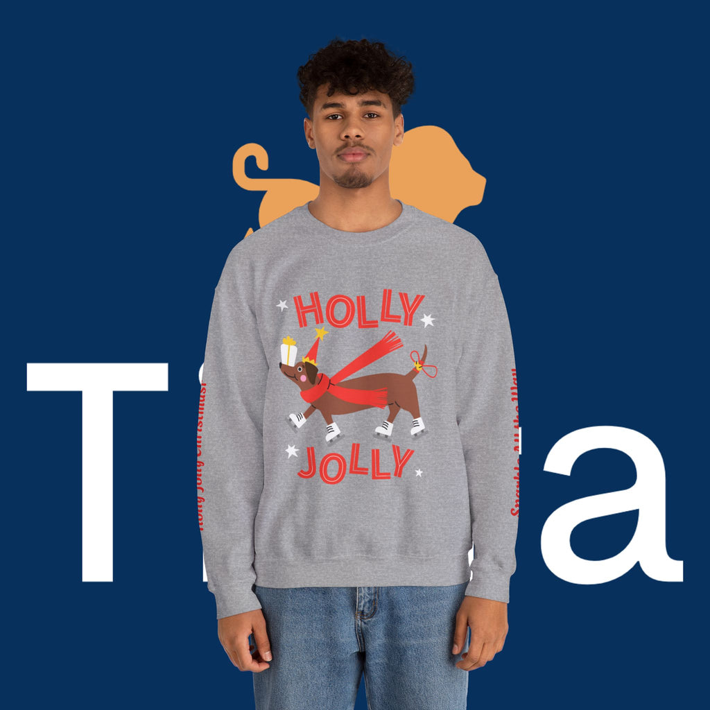 Christmas Dog Lover Crewneck Sweatshirt - Jingle & Joy Design