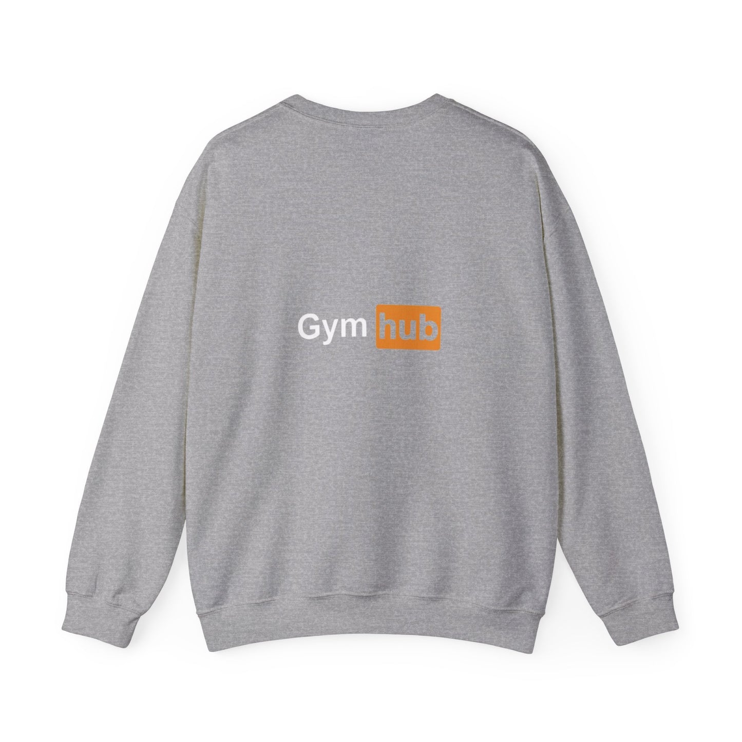 Gym Hub Crewneck Sweatshirt — Funny Fitness Dumbbell Design
