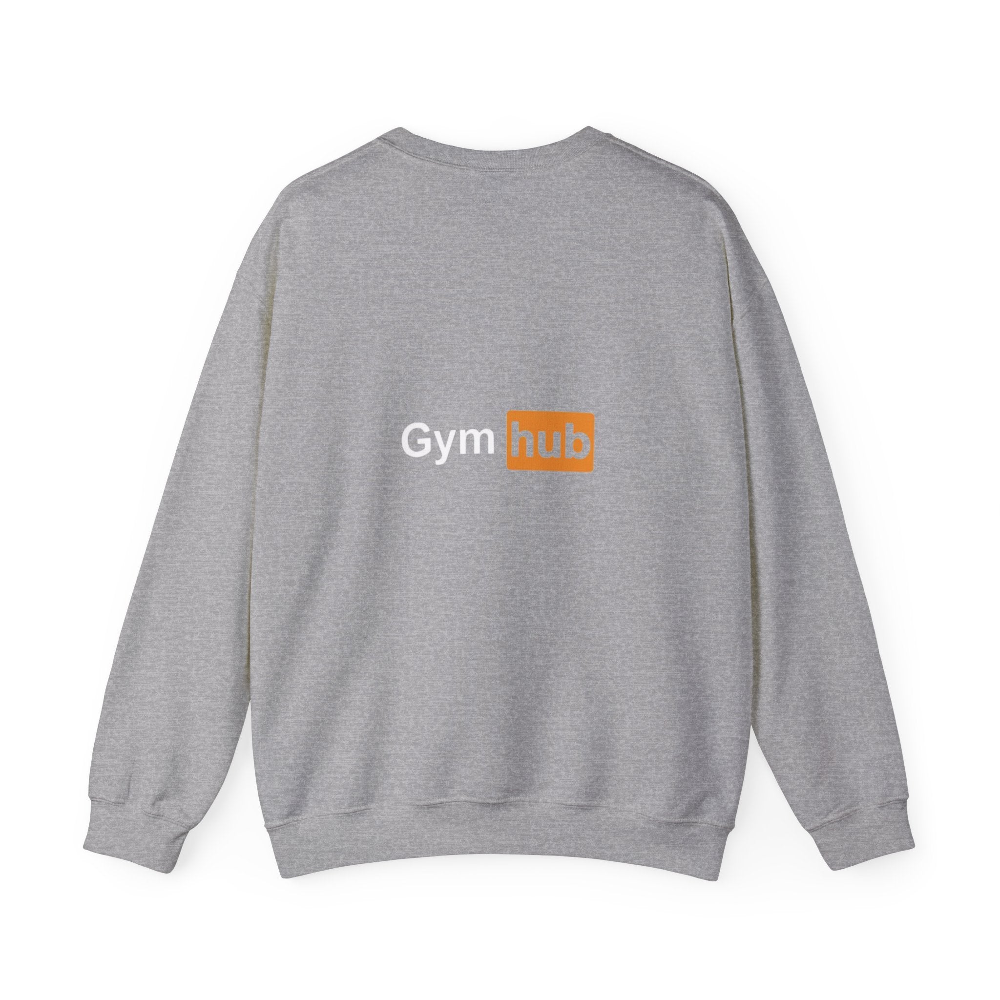Gym Hub Crewneck Sweatshirt — Funny Fitness Dumbbell Design