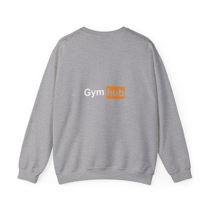 Gym Hub Crewneck Sweatshirt — Funny Fitness Dumbbell Design