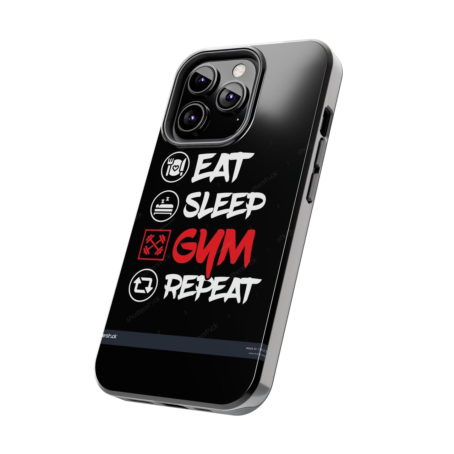 Durable Gym Phone Cases | Eat Sleep Gym Repeat Design, Sports Gift, Fitness Accessory, Workout Phone Cover, Gym Lover Phone Case