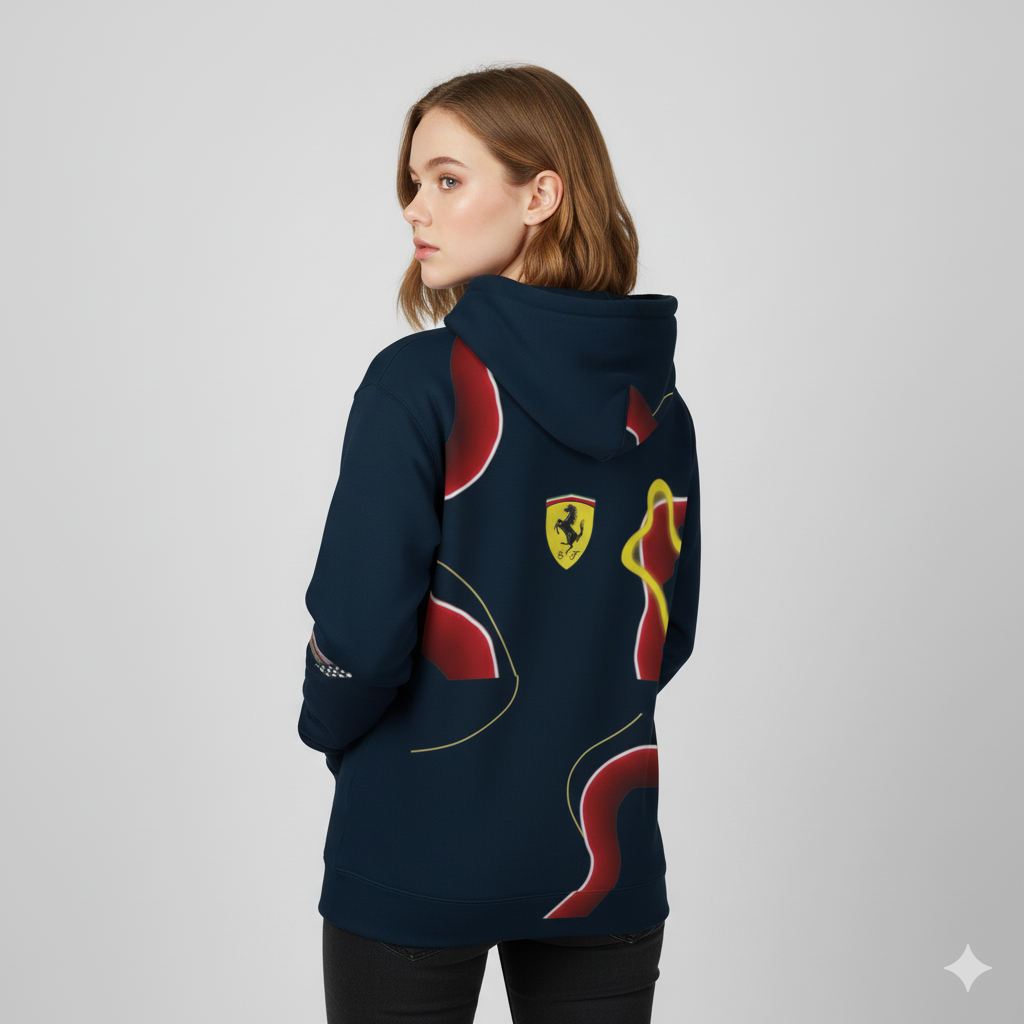 Discipline Hoodie — Minimal Ferrari-Inspired Racing Pullover