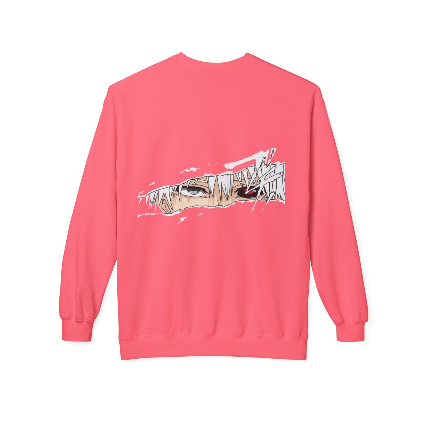 Anime Eyes Crewneck Sweatshirt — Split-Panel Manga Character Faces