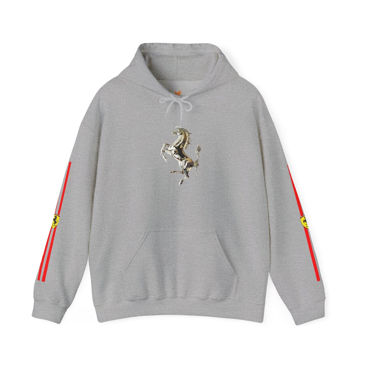 Ferrari Racing Hoodie – Prancing Horse & Ayrton Senna Retro F1 Graphic