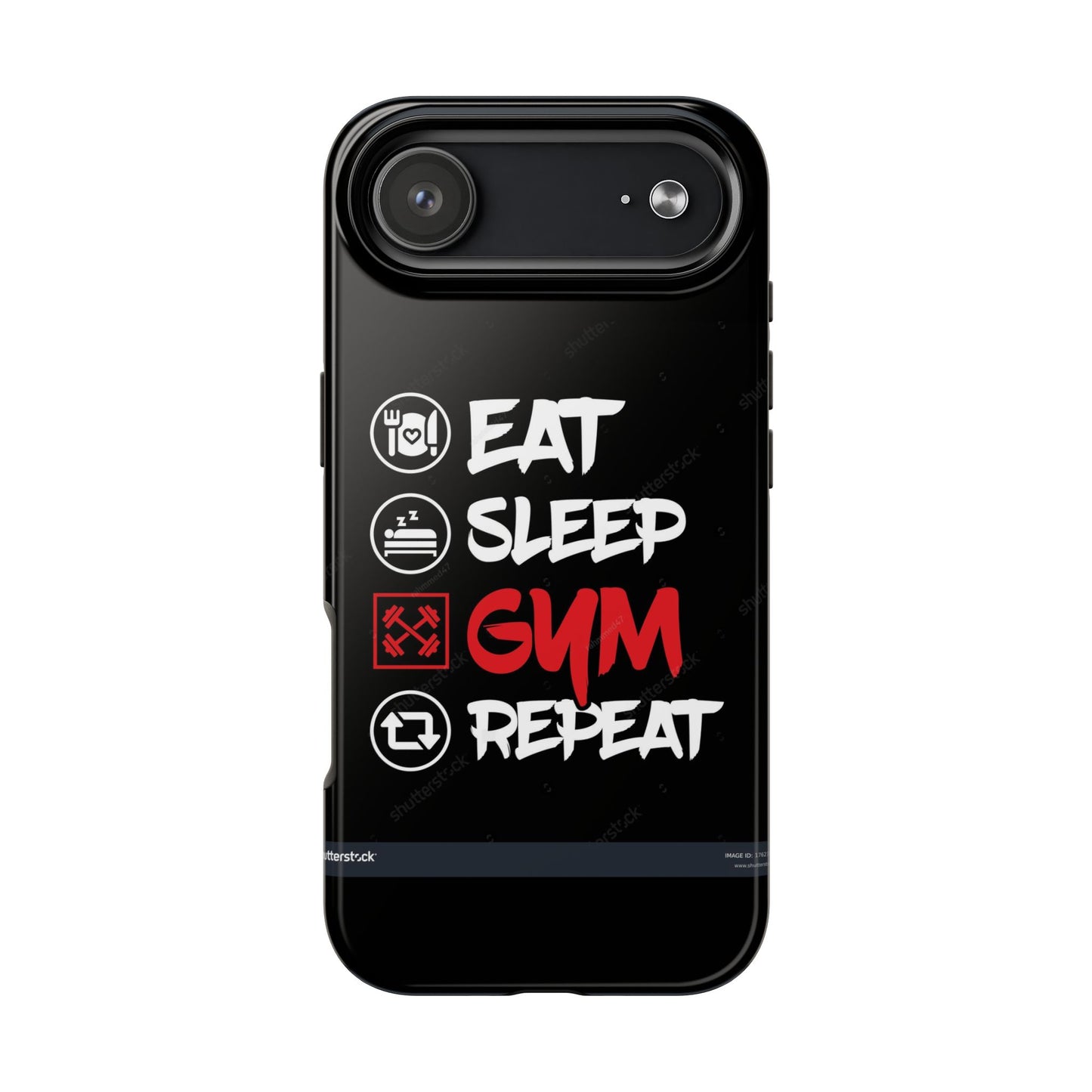 Durable Gym Phone Cases | Eat Sleep Gym Repeat Design, Sports Gift, Fitness Accessory, Workout Phone Cover, Gym Lover Phone Case