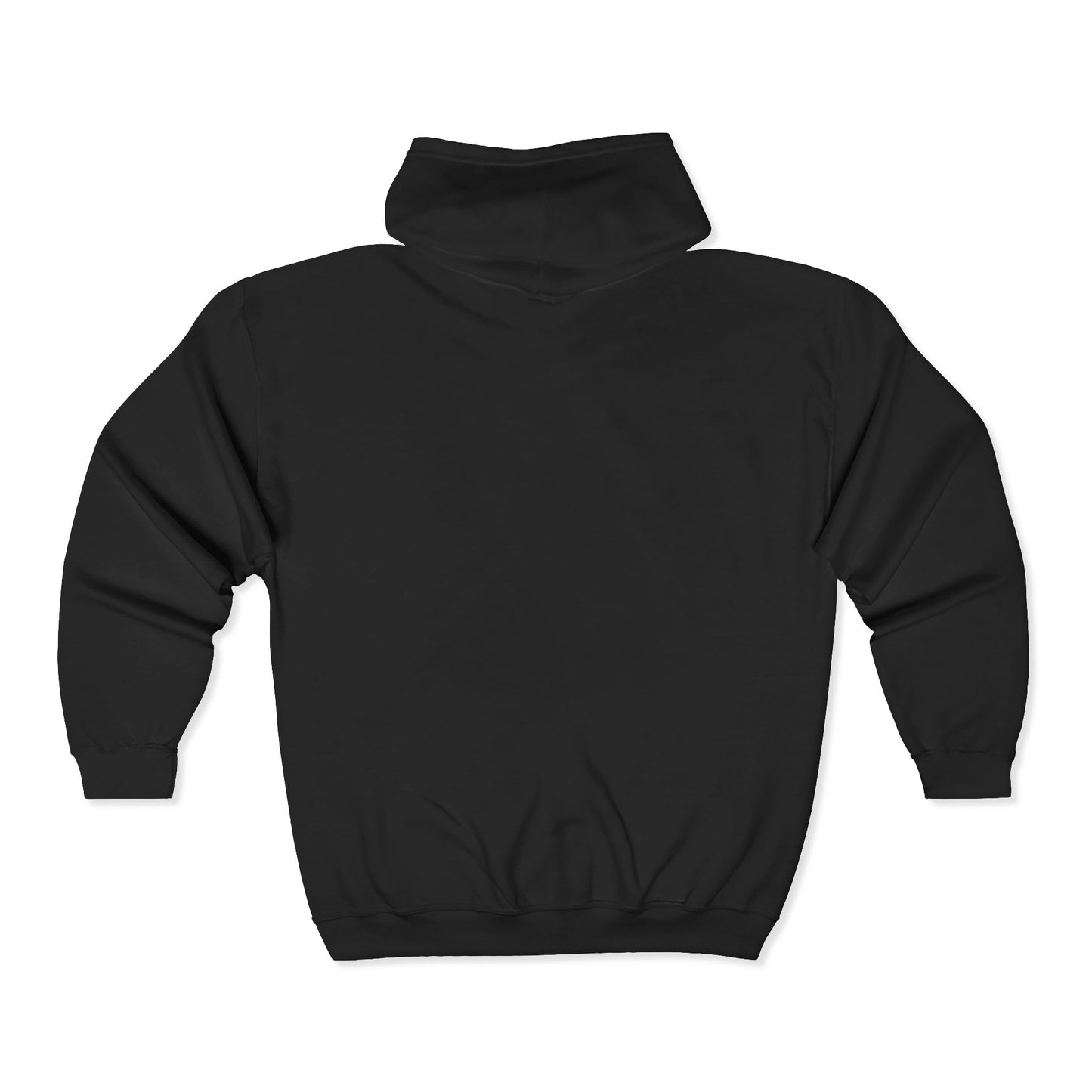 Tivra Logo Zip Hoodie — Black Full‑Zip Sweatshirt with Small Chest Emblem