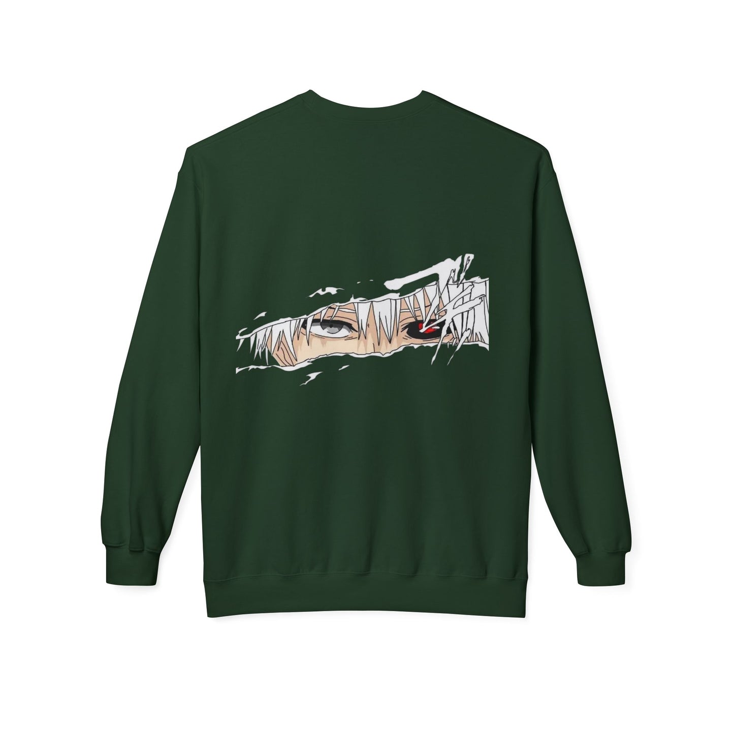 Anime Eyes Crewneck Sweatshirt — Split-Panel Manga Character Faces