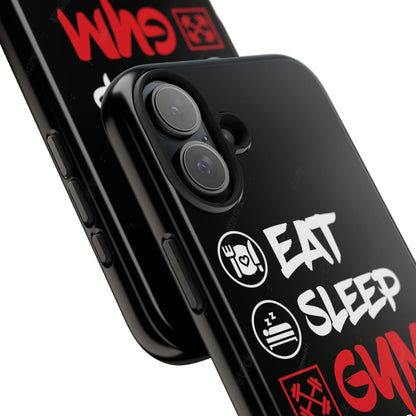 Durable Gym Phone Cases | Eat Sleep Gym Repeat Design, Sports Gift, Fitness Accessory, Workout Phone Cover, Gym Lover Phone Case