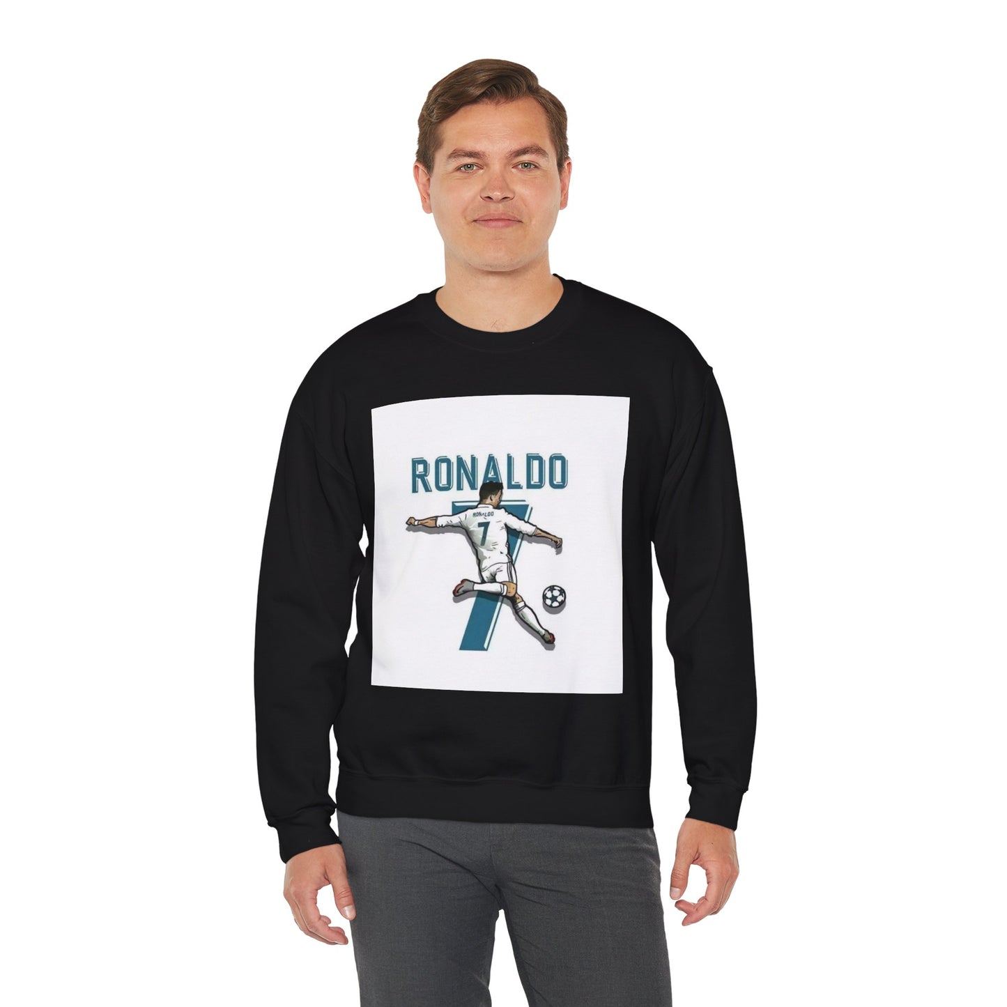 Soccer Player Number 7 Crewneck Sweatshirt — 'Ronaldo' Graphic