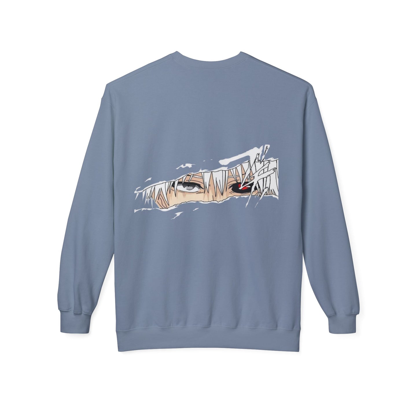 Anime Eyes Crewneck Sweatshirt — Split-Panel Manga Character Faces