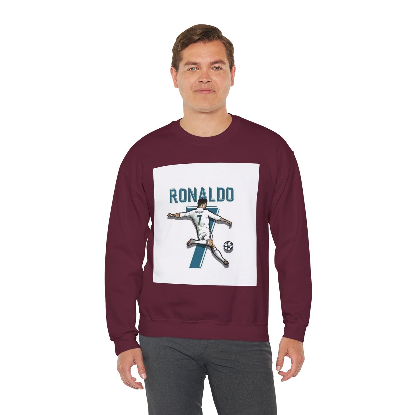Soccer Player Number 7 Crewneck Sweatshirt — 'Ronaldo' Graphic