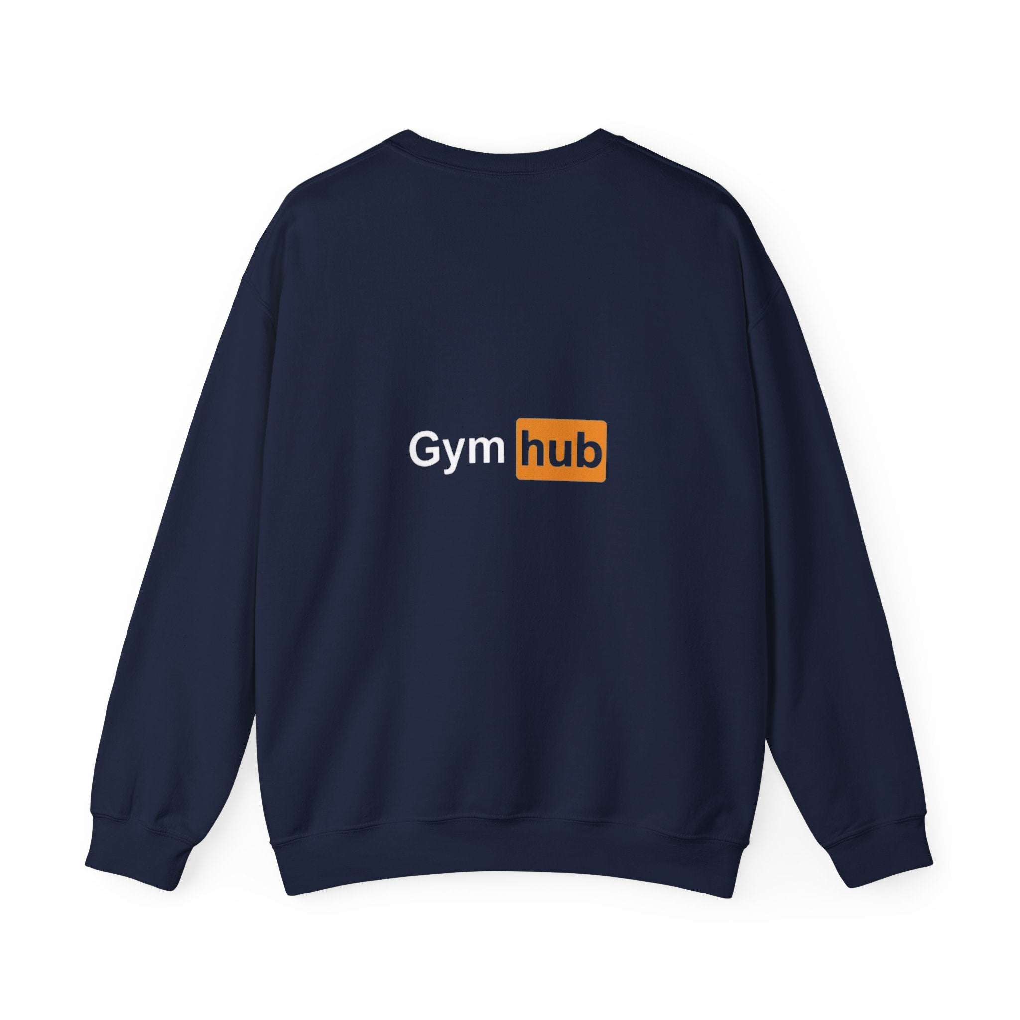 Gym Hub Crewneck Sweatshirt — Funny Fitness Dumbbell Design