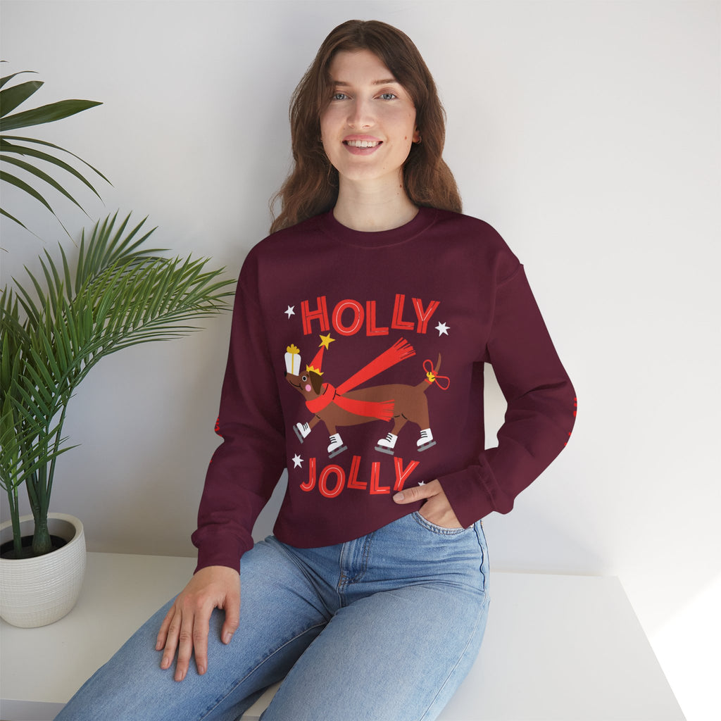 Christmas Dog Lover Crewneck Sweatshirt - Jingle & Joy Design