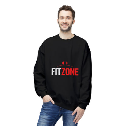 Fit Zone Motivational Crewneck Sweatshirt: Unisex Workout Apparel, Fitness Gift, Cozy Loungewear, Gym Essentials, Athleisure Fashion